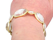 Rock Crystal Bangle on wrist
