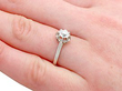 	 Old Cut Diamond Solitaire Ring Wearing