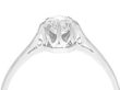 Antique Platinum Diamond Solitaire Ring