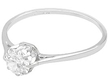 Antique Platinum Diamond Solitaire Ring