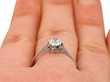 Antique Platinum Diamond Solitaire Ring wearing