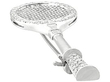 diamond badminton racket brooch