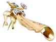 vintage diamond and gemstone matador brooch