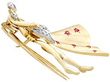 diamond and gemstone matador brooch 1950s 