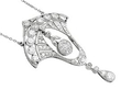 Art Deco diamond pendant in platinum