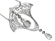 Art Deco diamond pendant in platinum
