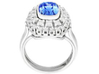 Cushion Cut Ceylon Sapphire Ring