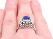 Cushion Cut Ceylon Sapphire Ring