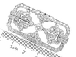 Antique Diamond Brooch in Platinum Ruler