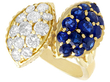 Vintage Sapphire and Diamond Ring Yellow Gold