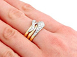 Gold Diamond Snake Ring Finger Wearing