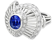 Ceylon Sapphire Ring with Diamonds