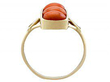 Coral Ring in Yellow Gold