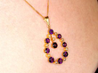 Antique Amethyst Pendant Wearing