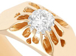 Unisex Antique Rose Gold Solitaire Ring