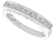 Unusual Half Eternity Ring in White Gold