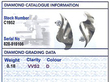 diamond earring grading card
