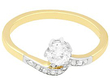 Yellow Gold Antique Diamond Twist Ring 