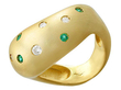 Chunky Gold Ring with Gemstones