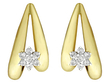 vintage yellow gold diamond earrings