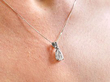ladies pear cut diamond pendant