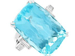 large aquamarine dress ring