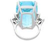 Large Aquamarine Cocktail Ring back