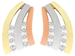 Vintage Tri Gold and Diamond Earrings