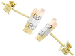 Tri Gold and Diamond Earrings