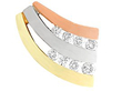 Vintage Tri Gold and Diamond Earrings