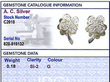 Vintage Shamrock Earrings with Diamonds grading card