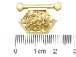 Antique Gold Chinese Cufflinks Ruler