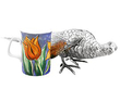 Sterling Silver Pheasants Ornament 
