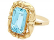 Antique Gold Aquamarine Ring