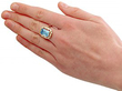 Antique Gold Aquamarine Ring wearing