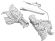Large Antique Diamond Brooch in White Gold Reverse