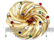 Gemstone Brooch in Yellow Gold Vintage
