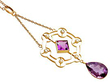 victorian amethyst pendant gold