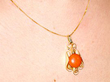 Vintage Coral Pendant Neck Wearing