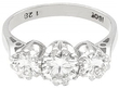 Trilogy Diamond Ring in White Gold