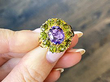 Victorian Amethyst and Peridot ring