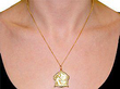 Antique Belgium Gold Pendant Around Neck