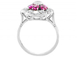 vintage ruby and diamond flower ring