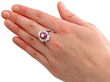 vintage ruby and diamond flower ring