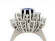 Vintage Sapphire and Diamond Cluster Ring