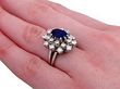 Vintage Sapphire and Diamond Cluster Ring