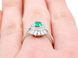 Emerald and Diamond Dress Ring Wearing