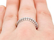 18ct white gold full eternity ring on the hand