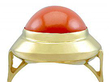 Red Coral Ring in Yellow Gold