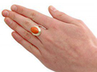 Red Coral Ring in Yellow Gold